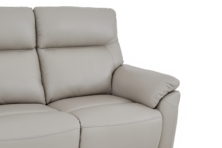 Grey Leather Electric 2 Seater Recliner Sofa CINECITTA