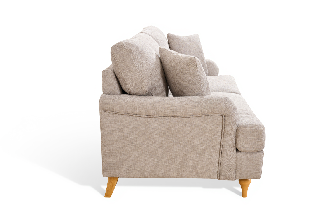 Grey Textured Chenille 3 Seater Sofa HAMILTON