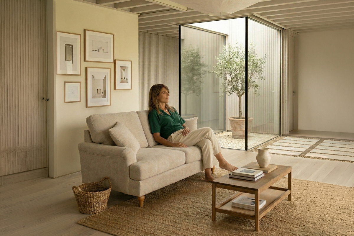 Beige Textured Chenille Left Hand Facing L-Shaped Corner Sofa with Chaise HAMILTON