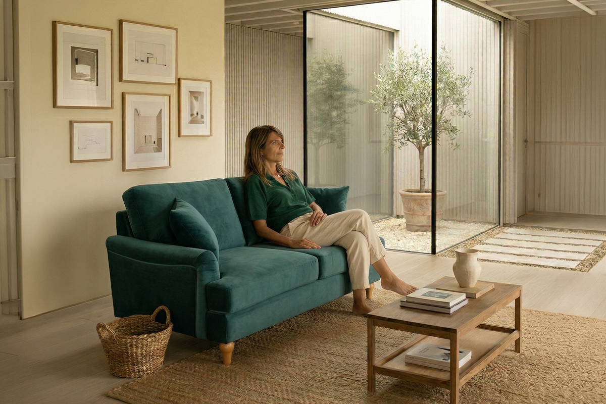 Velvet Green Left Hand Facing Corner Sofa with Chaise HAMILTON