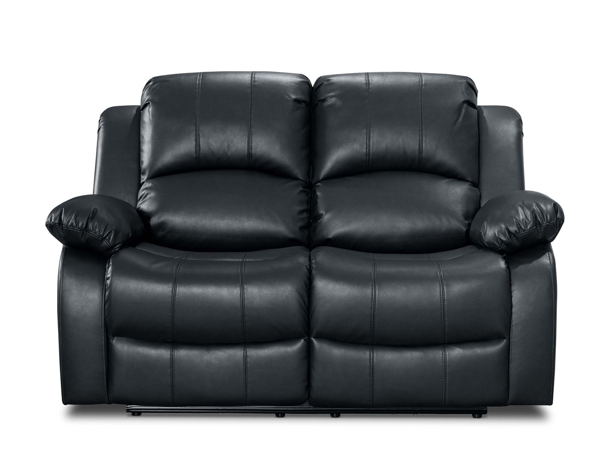 Faux Leather Black 2 Seater Electric Recliner Sofa VALENCIA