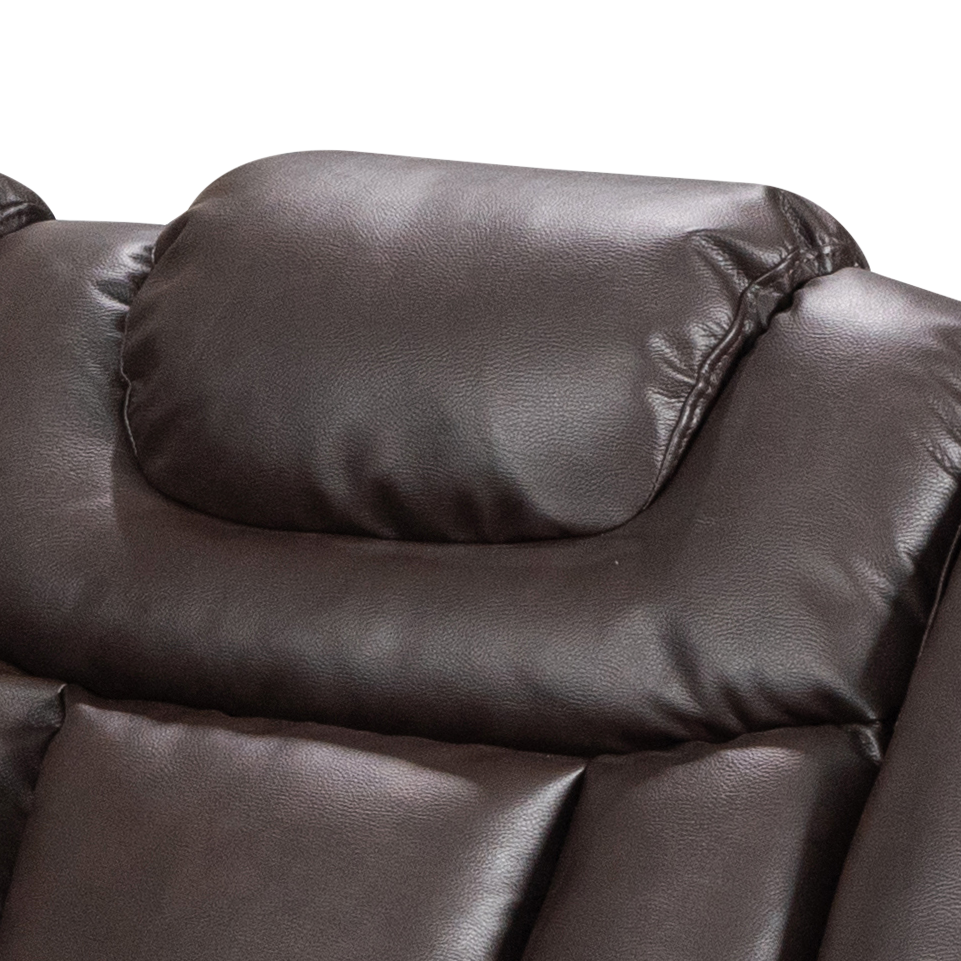 Leather Air Brown Toledo 2C2 Manual Recliner Corner Sofa