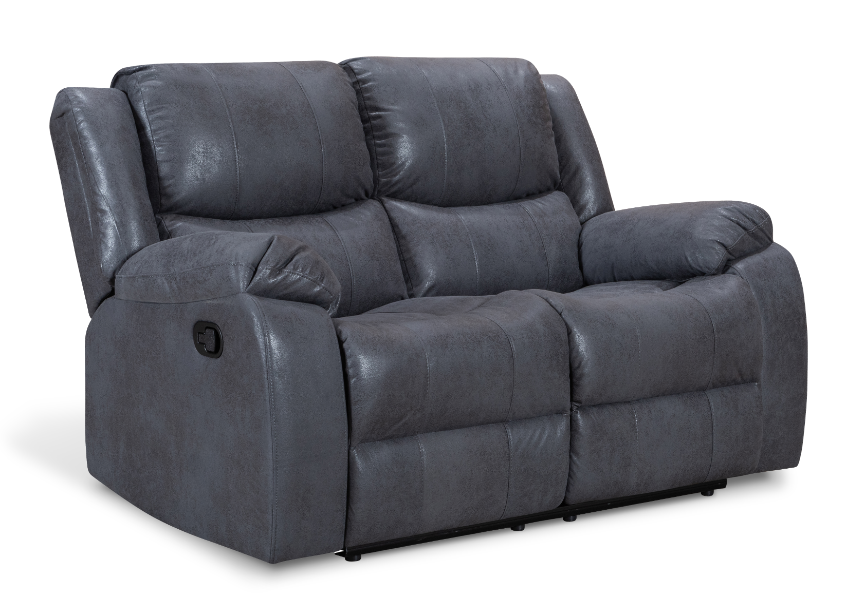 Faux Leather Suede Grey 2 Seater Manual Recliner Sofa NAPLES faux-leather-suede-grey-2-seater-manual-recliner-sofa-naples