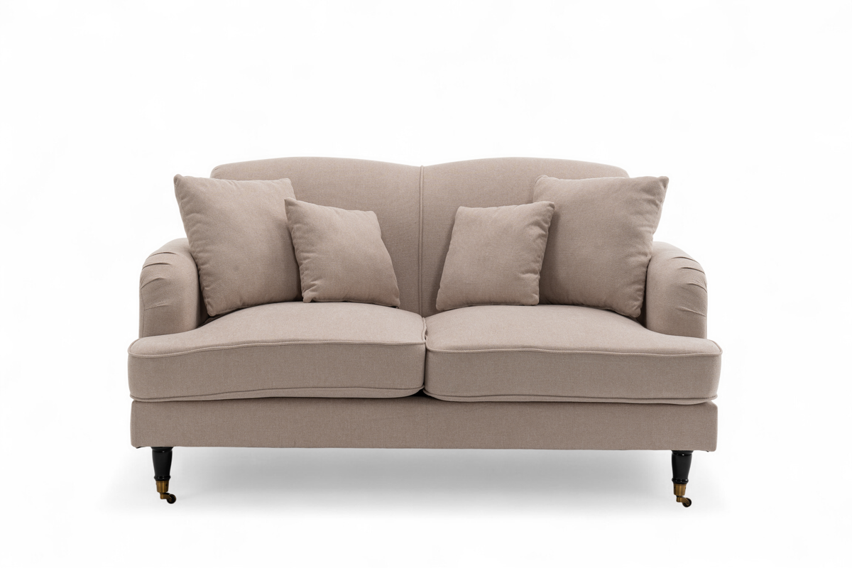 Fabric Beige 2 Seater Sofa ASHTON