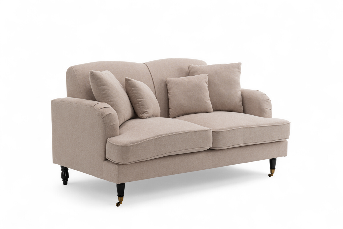 Fabric Beige 2 Seater Sofa ASHTON