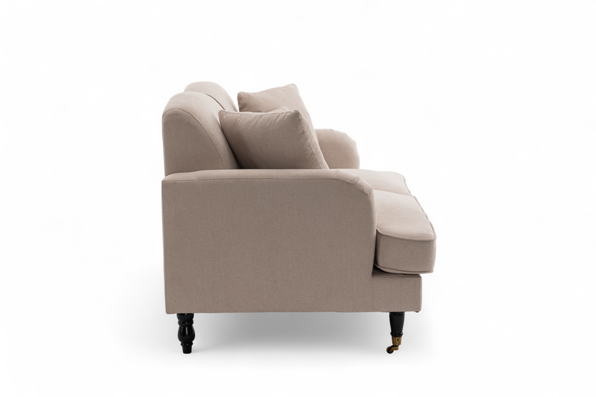 Fabric Beige 2 Seater Sofa ASHTON