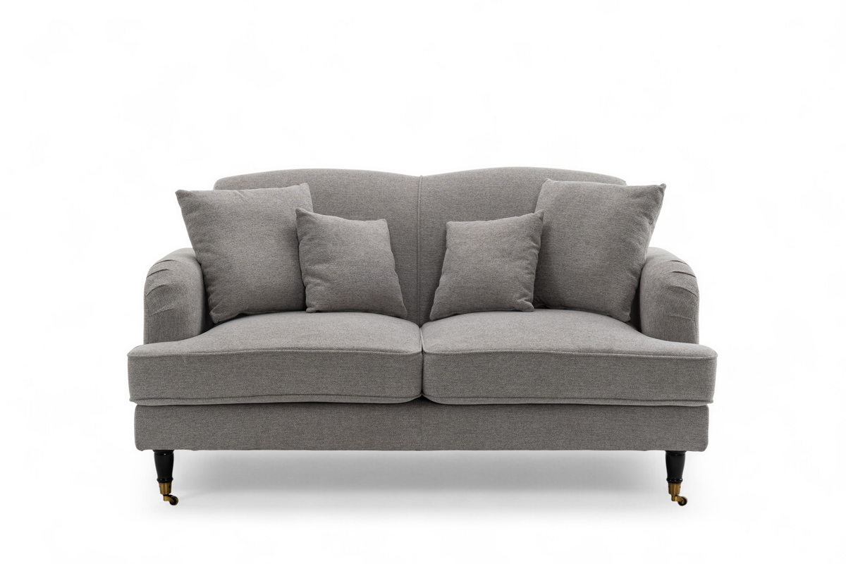 Fabric Light Grey 2 Seater Sofa ASHTON