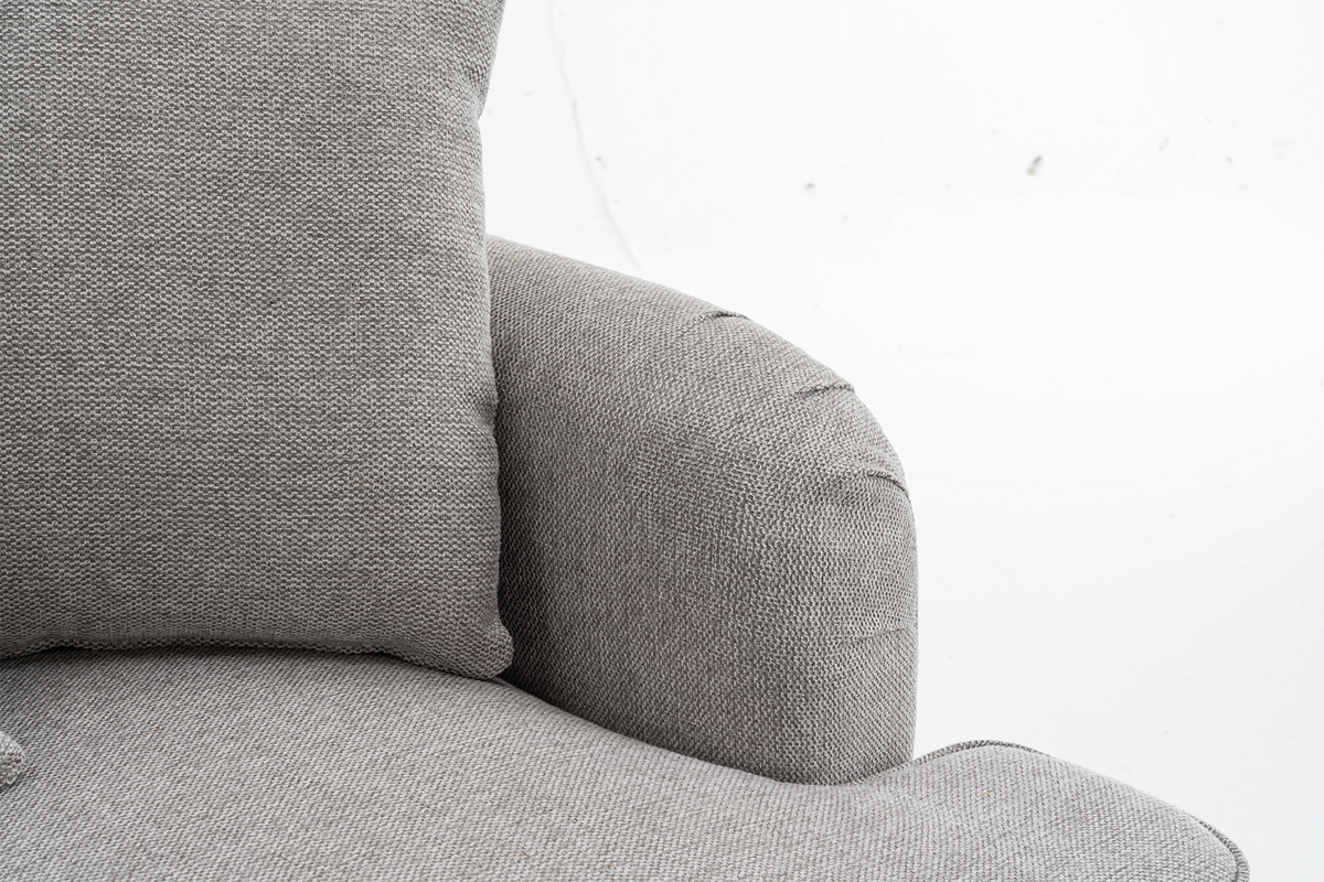 Fabric Light Grey 2 Seater Sofa ASHTON