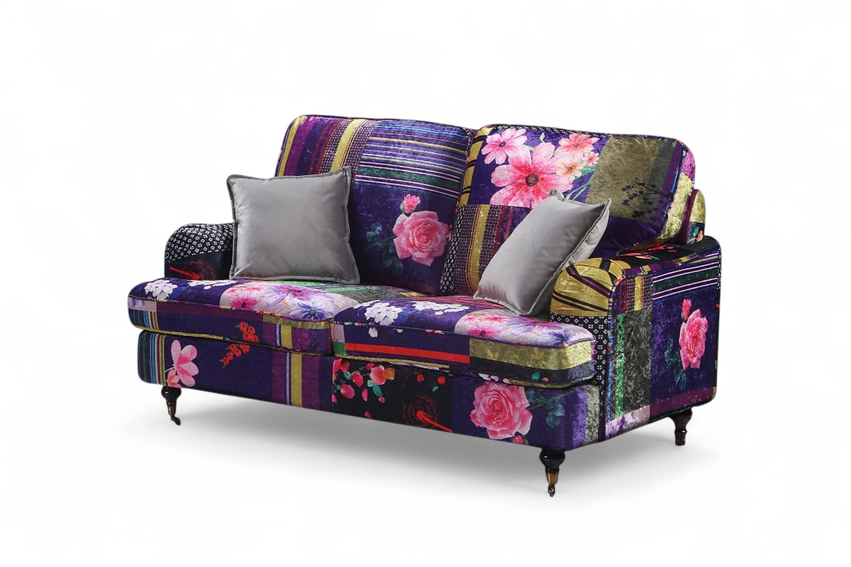 Multicoloured Fabric Patchwork 3 + 2 Seater Bella Sofa Set ASTBURY