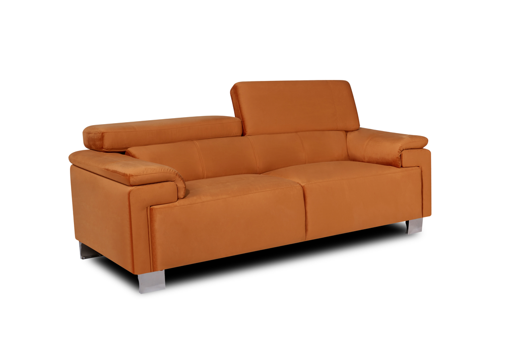 Velvet Orange Livorno 2 Seater Sofa