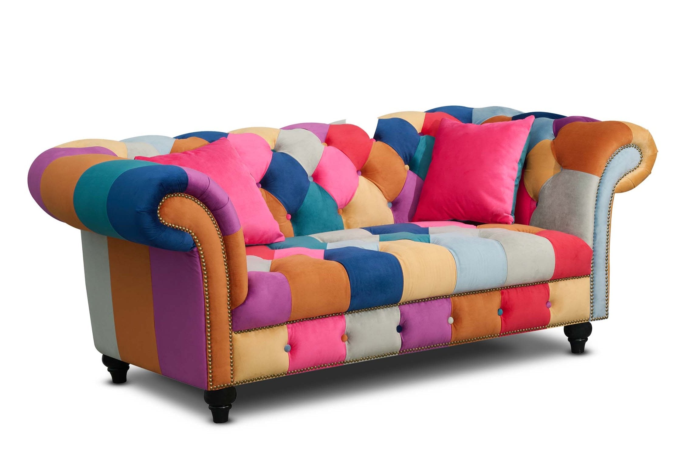 Home › Sofas › Patchwork Sofas › Multicoloured Velvet Patchwork 2 ...