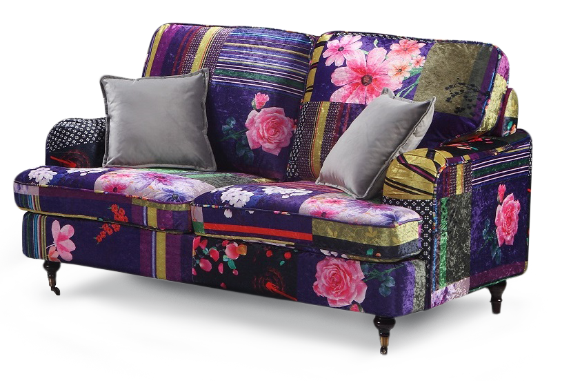 Patchwork Fabric 2 Seater Bella Sofa ASTBURY