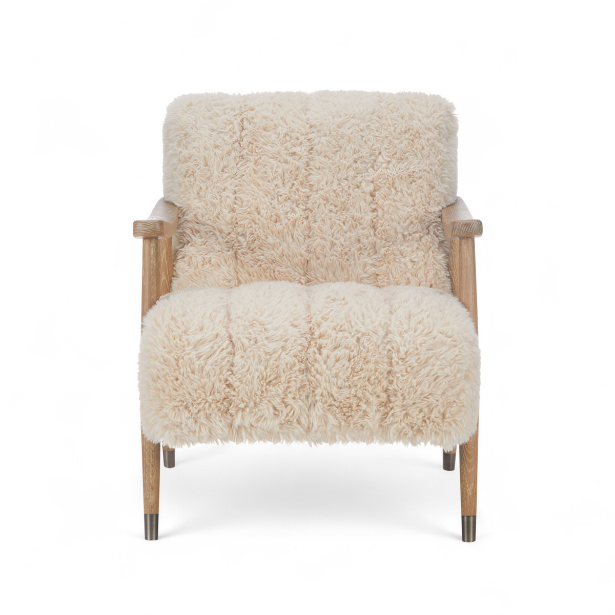Sheepskin Style Faux Fur Armchair MAGGIE