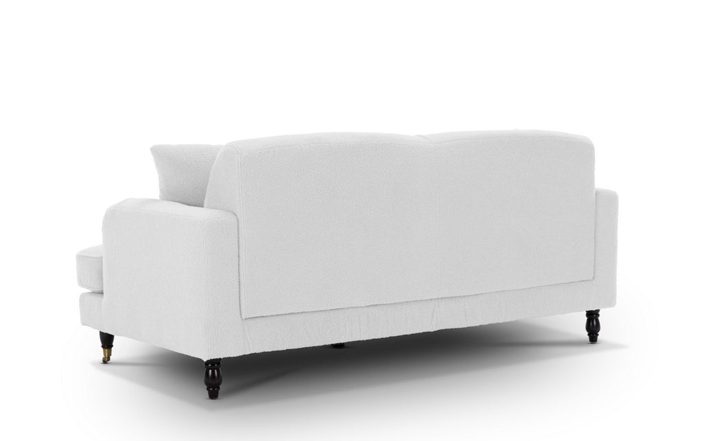 Teddy Boucle Fabric White 3 + 2 Seater Ashton Sofa Set