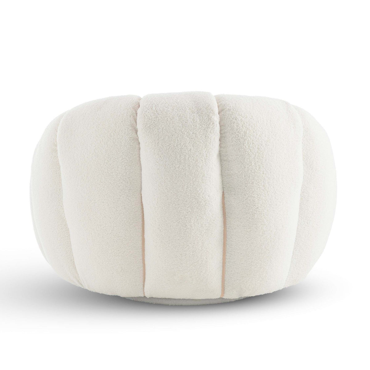 Teddy Boucle Fabric White 3 + 1 Seater Sofa Set ATRANI