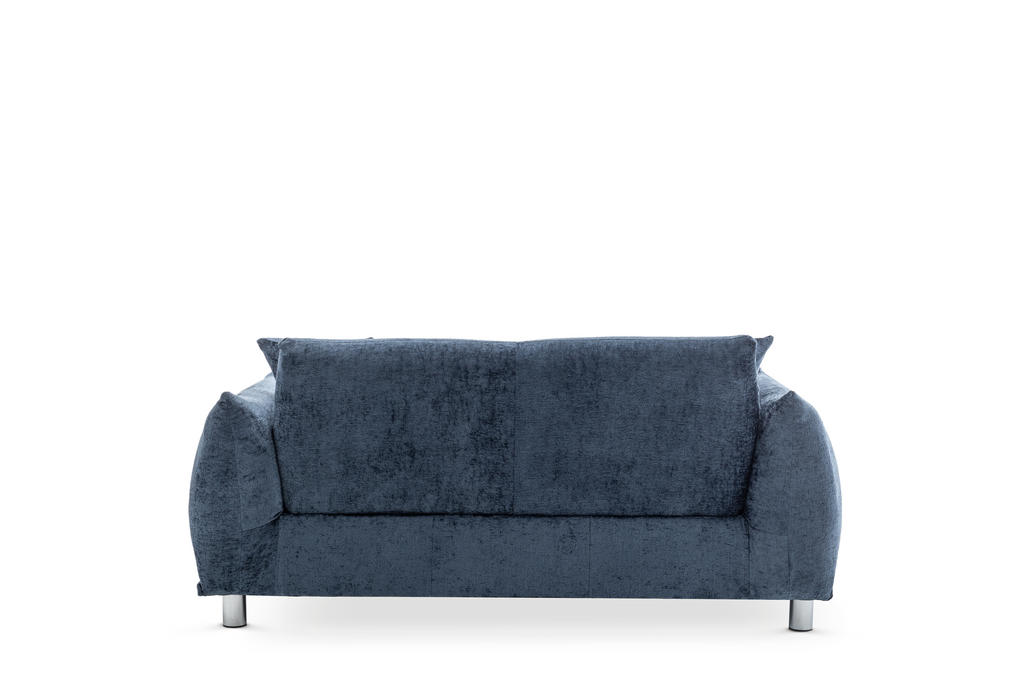 Textured Chenille Blue 2 Seater Murano Sofa