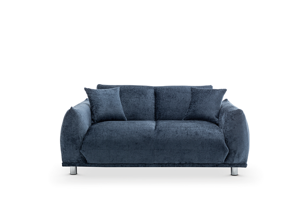 Textured Chenille Blue 2 Seater Murano Sofa