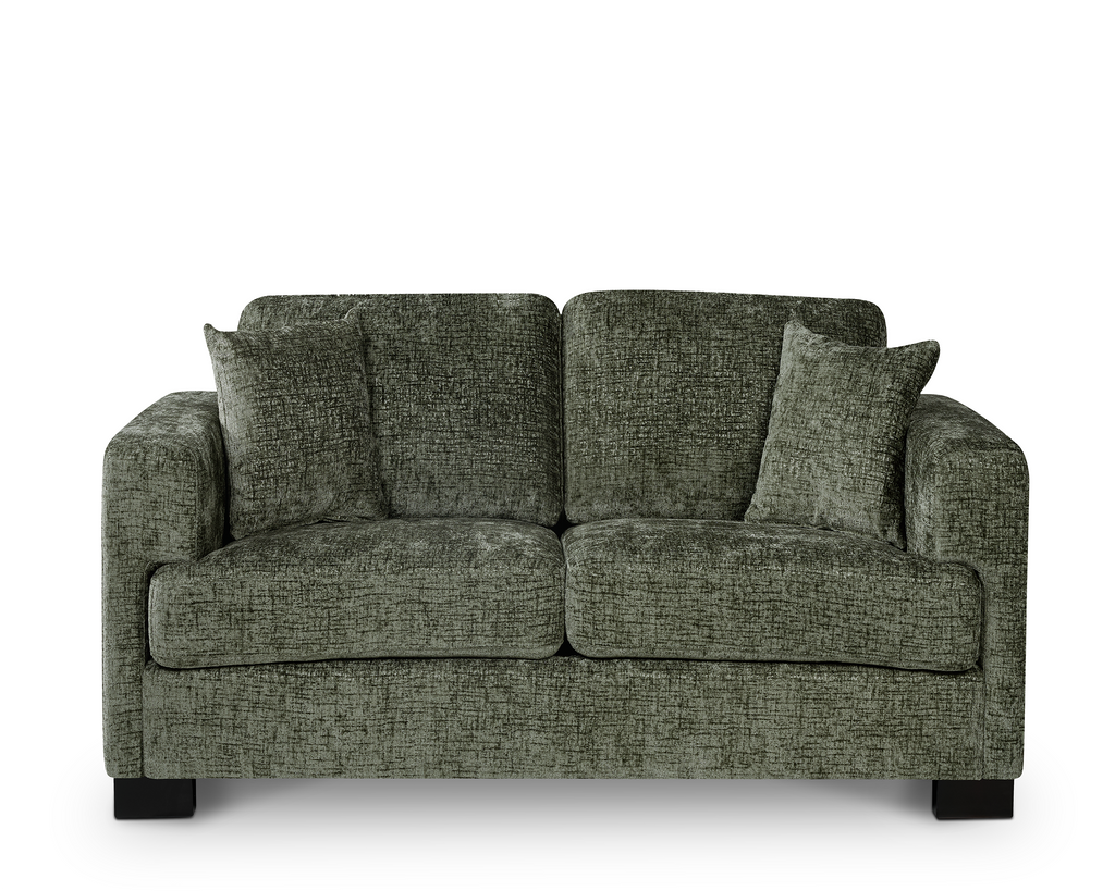 Textured Chenille Green 2 Seater Monza Sofa