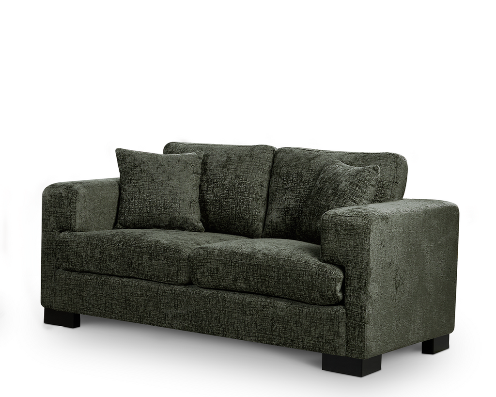 Textured Chenille Green 2 Seater Monza Sofa