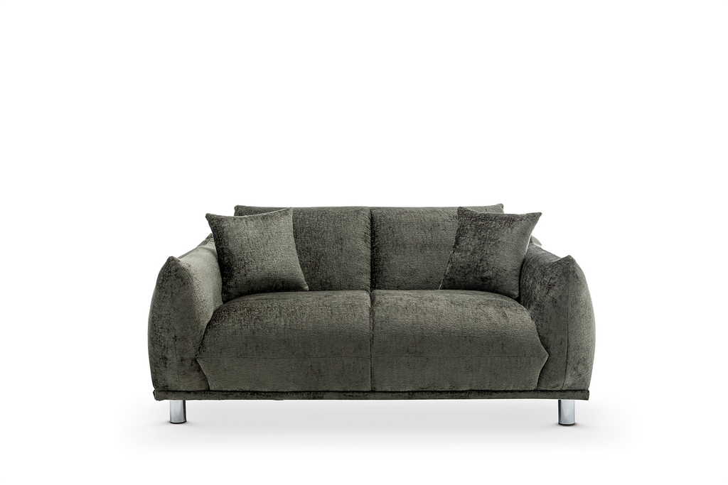 Textured Chenille Green 2 Seater Murano Sofa