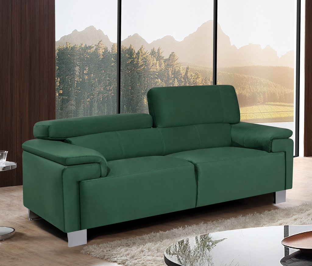 Velvet Emerald Green Livorno 2 Seater Sofa