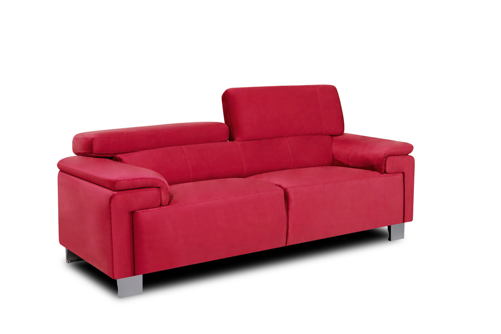 Velvet Scarlet Red Livorno 2 Seater Sofa