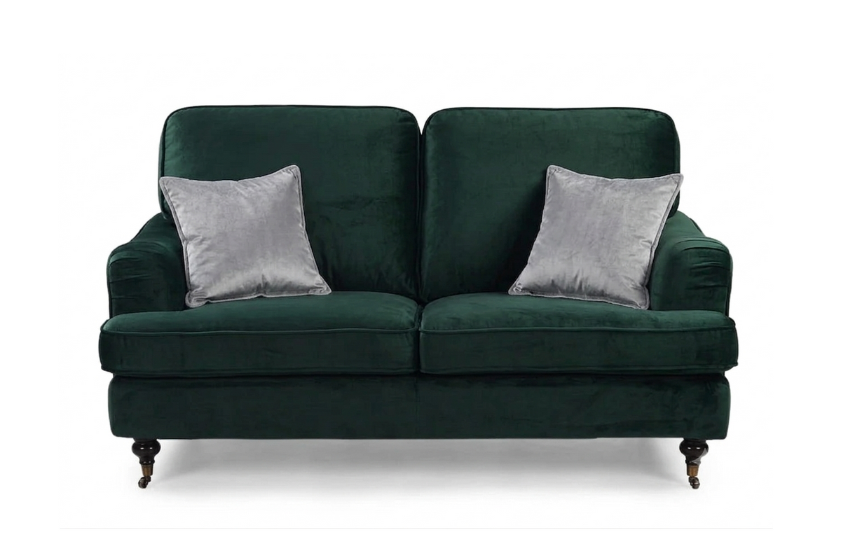 Velvet Bottle Green 2 Seater Bella Sofa ASTBURY