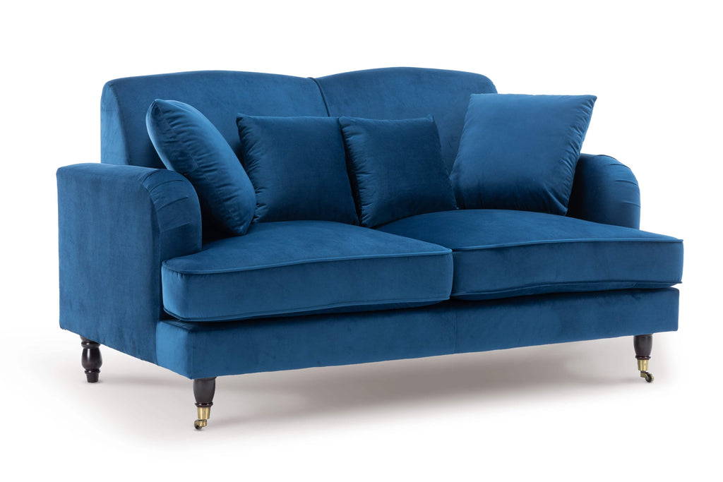 Velvet Blue 2 Seater Ashton Sofa