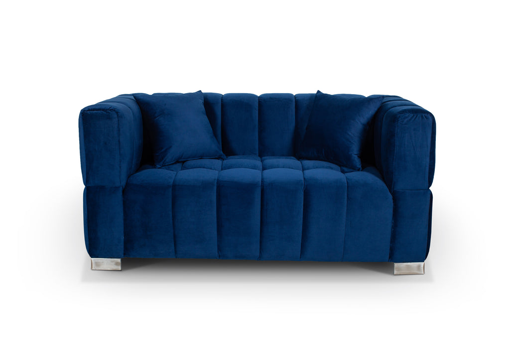 Velvet Blue 2 Seater Rochford Sofa