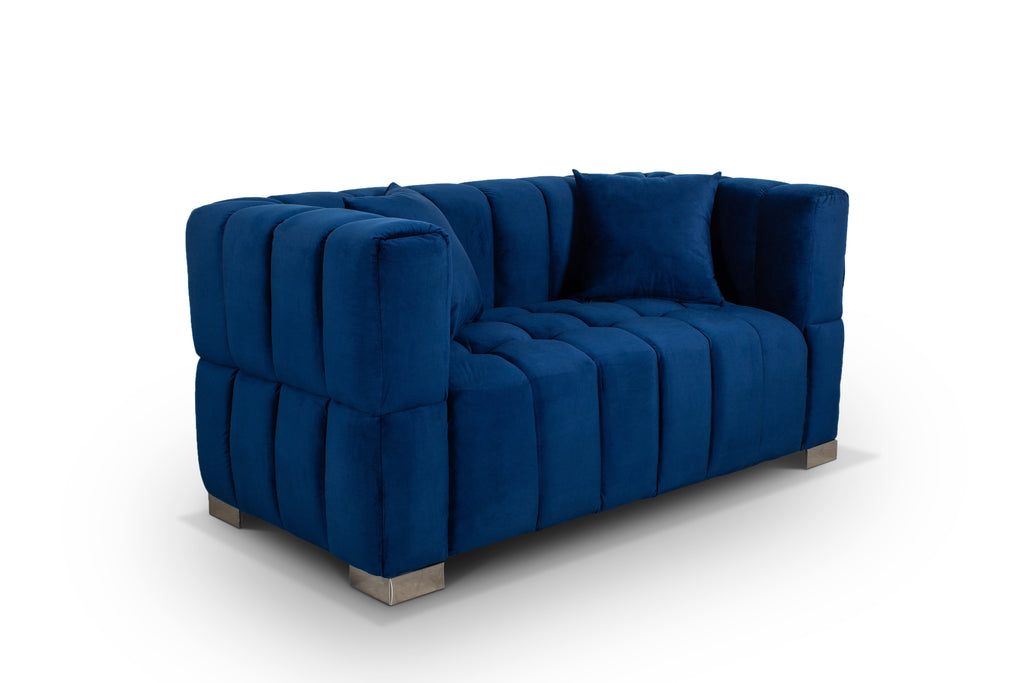 Velvet Blue 2 Seater Rochford Sofa