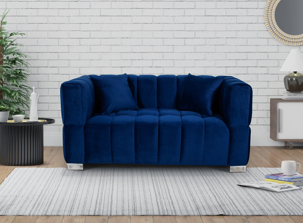 Velvet Blue 2 Seater Rochford Sofa