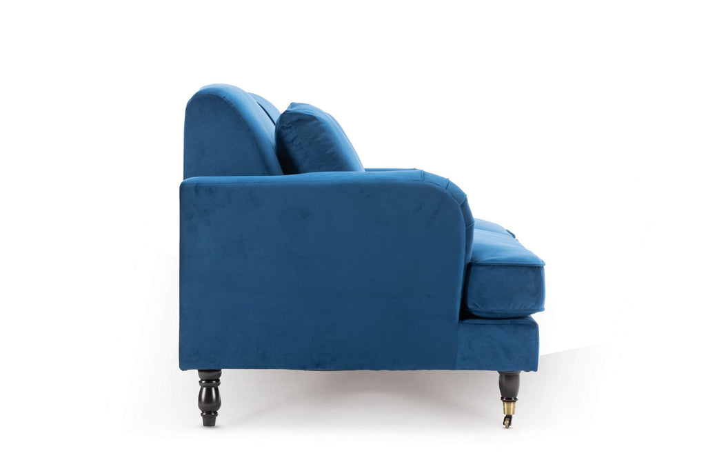 Velvet Blue 3 Seater Ashton Sofa