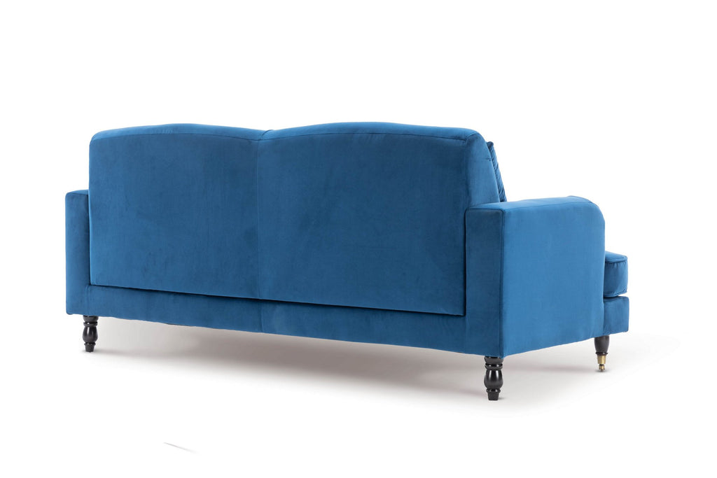 Velvet Blue 3 Seater Ashton Sofa