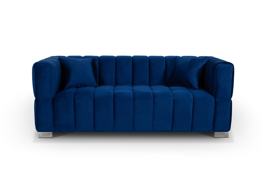 Velvet Blue 3 Seater Rochford Sofa