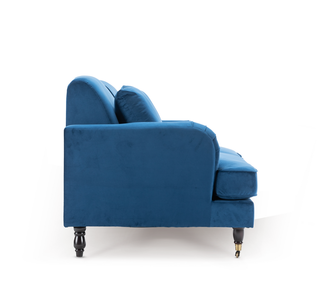 Velvet Blue 3 + 2 Seater Ashton Sofa Set