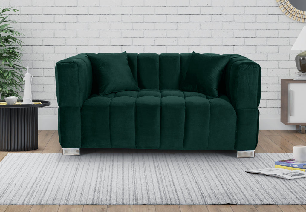 Velvet Bottle Green 2 Seater Rochford Sofa