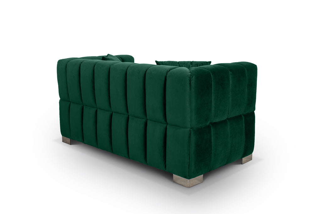 Velvet Bottle Green 2 Seater Rochford Sofa