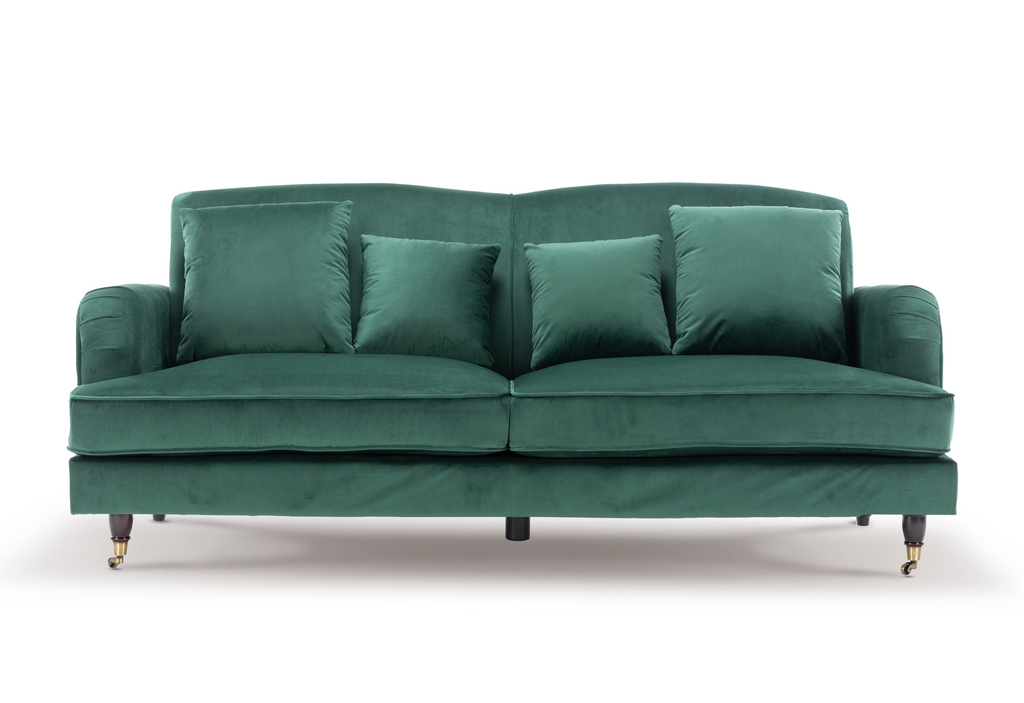 Velvet Bottle Green 2+3 Seater Ashton Sofa Set