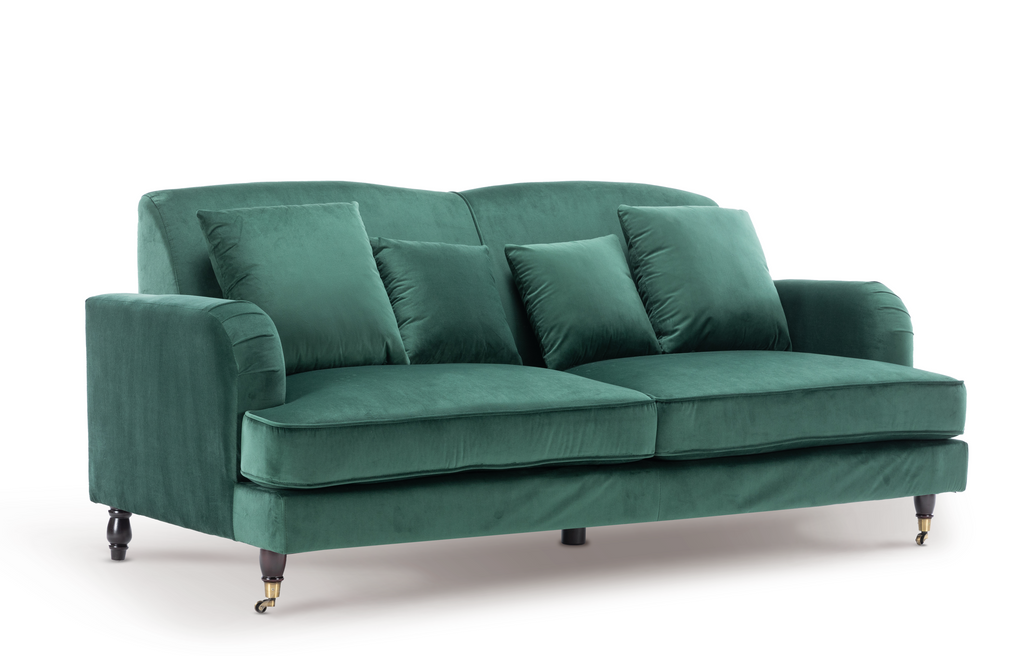 Velvet Bottle Green 2+3 Seater Ashton Sofa Set