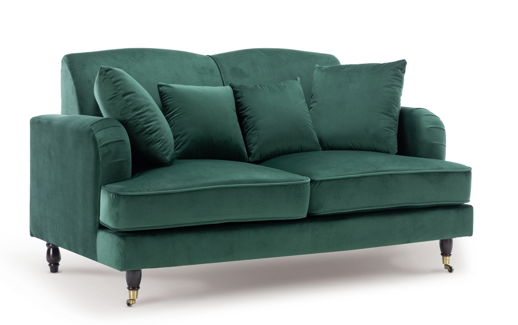 Velvet Bottle Green 2+3 Seater Ashton Sofa Set