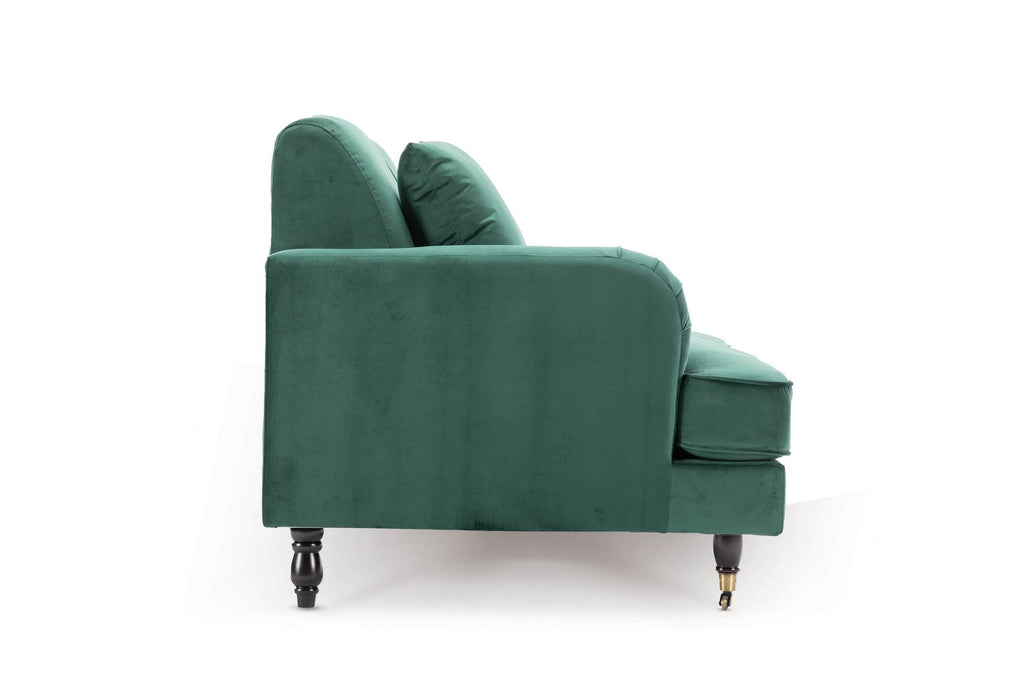 Velvet Bottle Green 3 Seater Ashton Sofa