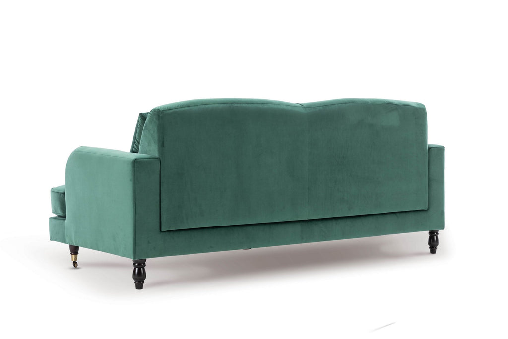 Velvet Bottle Green 3 Seater Ashton Sofa