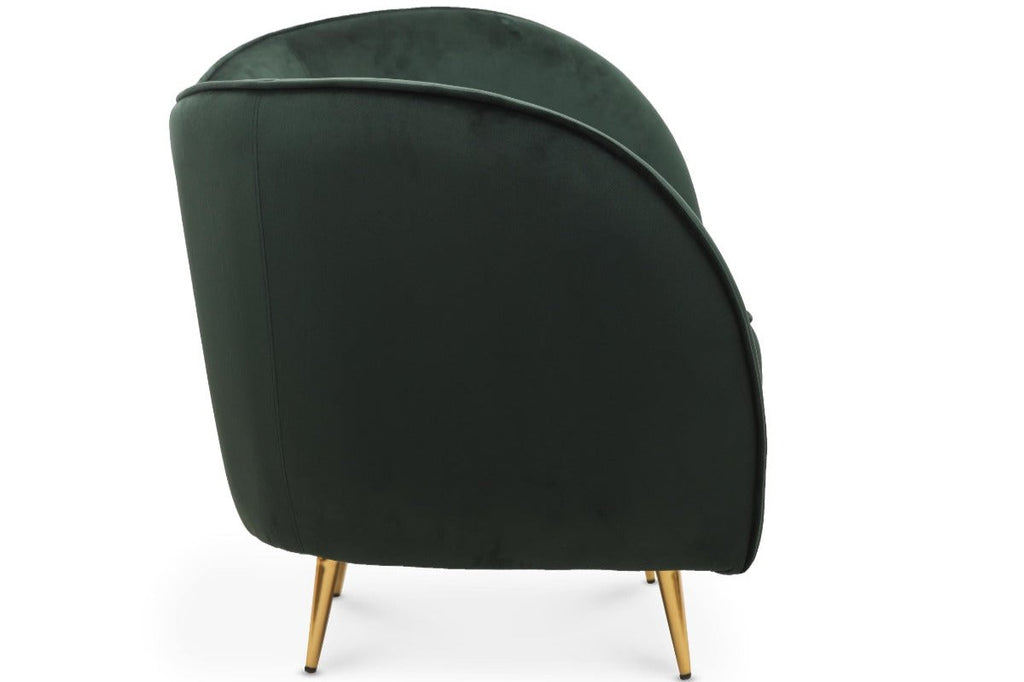 Velvet Bottle Green Sofia 2 + 1 Seat Sofa Set