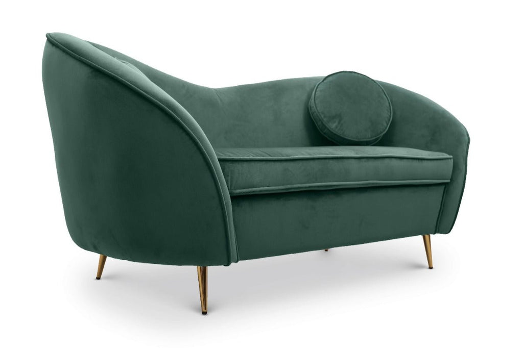 Velvet Bottle Green Sofia 2 + 1 Seat Sofa Set