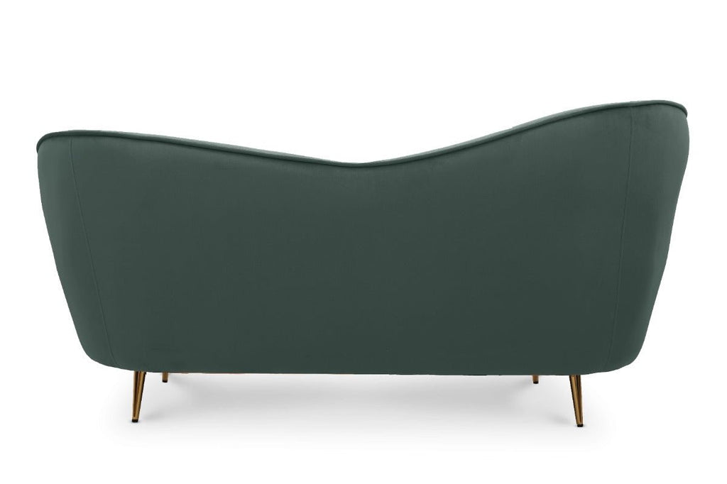 Velvet Bottle Green Sofia 2 + 1 Seat Sofa Set