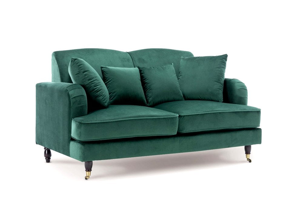 Velvet Emerald Green 2 Seater Ashton Sofa