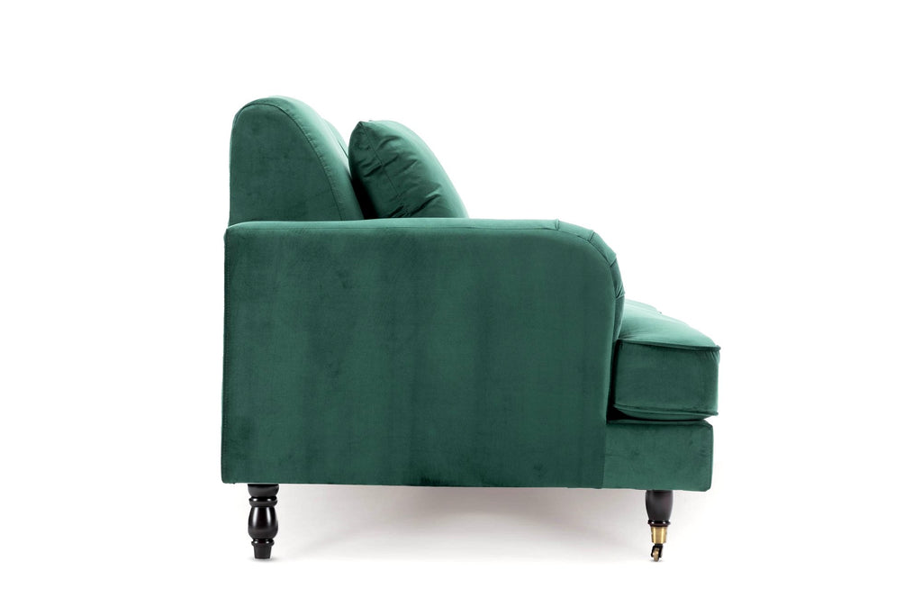 Velvet Emerald Green 3 Seater Ashton Sofa