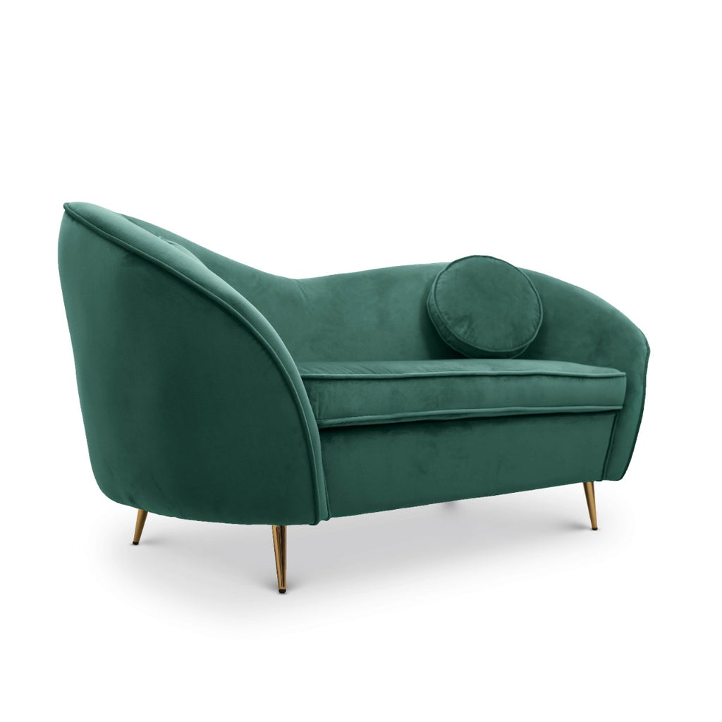 Velvet Emerald Green Sofia 2 + 1 Seat Sofa Set