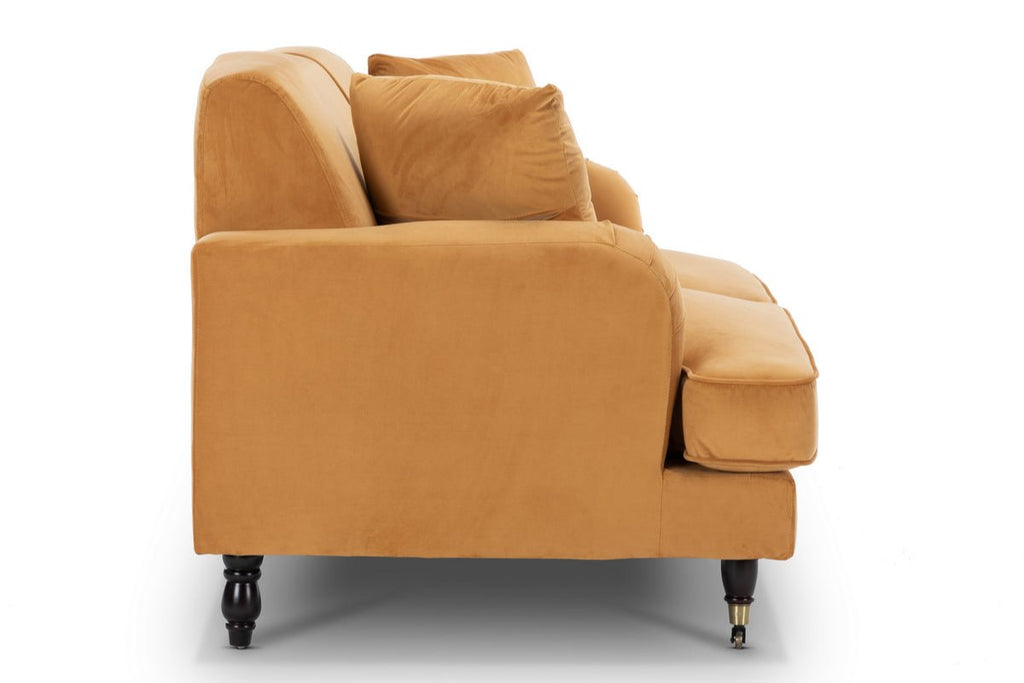 Velvet Gold 3 + 2 Seater Ashton Sofa Set