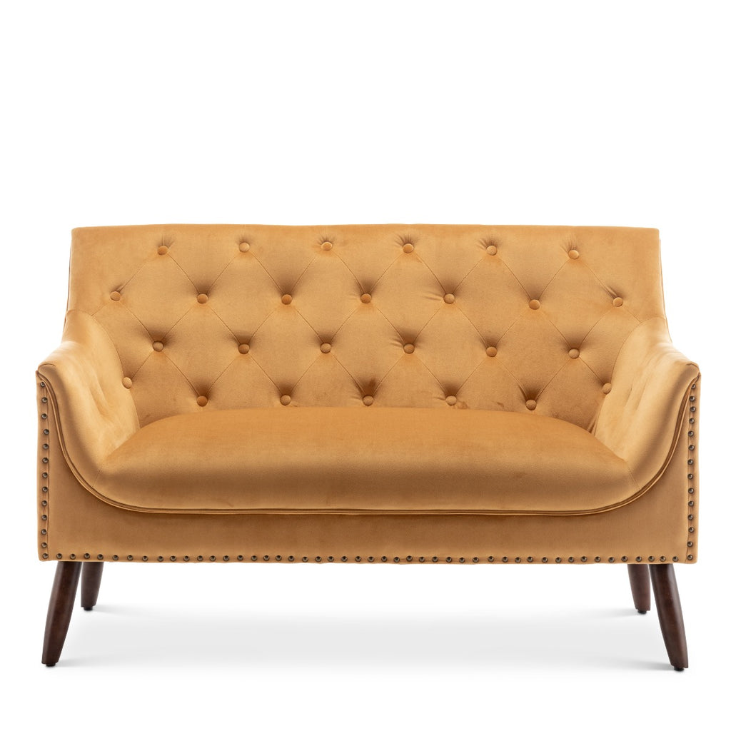 Velvet Gold Franca 2 + 1 Seat Sofa Set